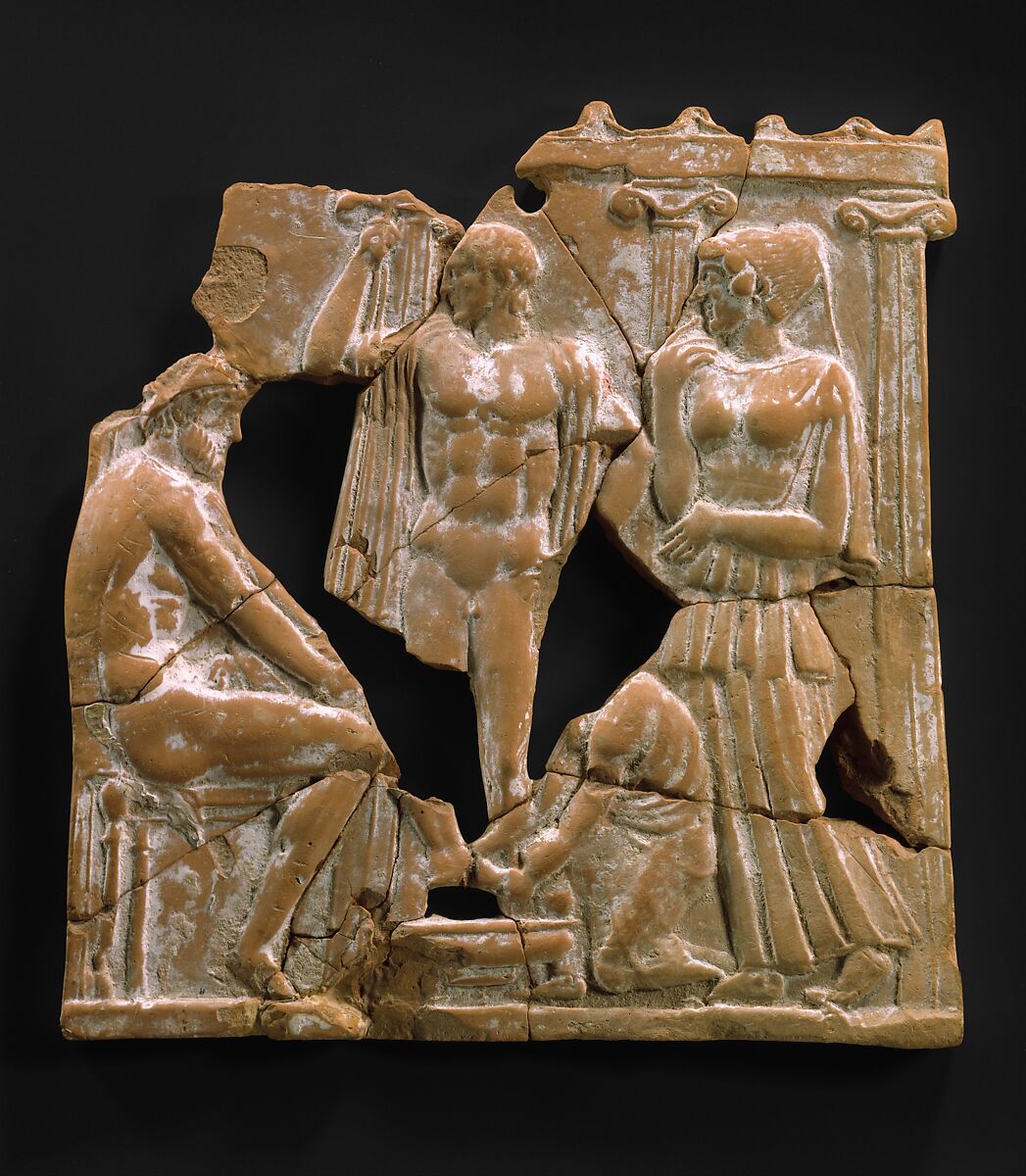 Terracotta plaque, Terracotta, Greek, Melian 