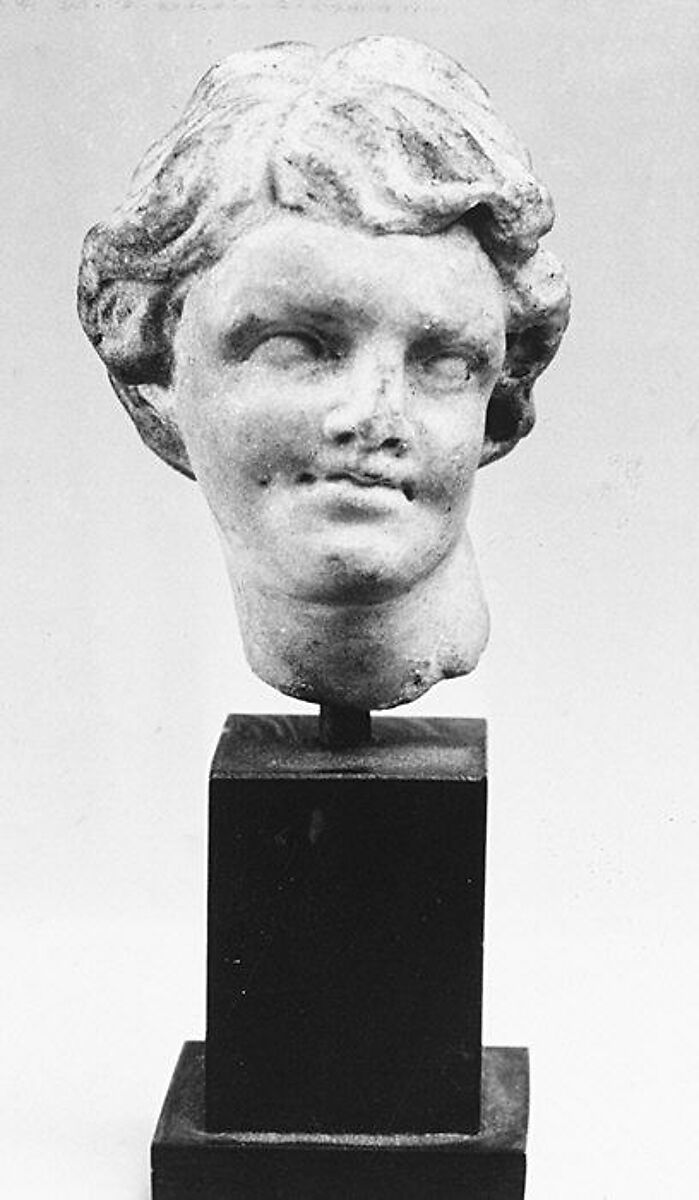 Small marble head of a youth, Marble, Roman 
