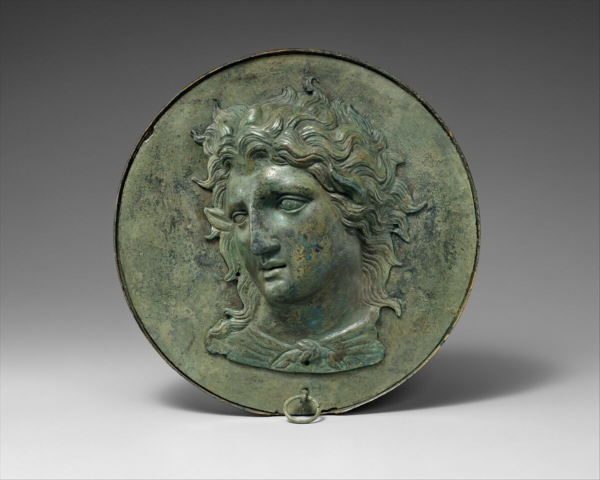 Bronze box mirror, Bronze, Greek