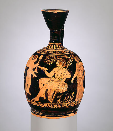 Terracotta squat lekythos (oil flask)