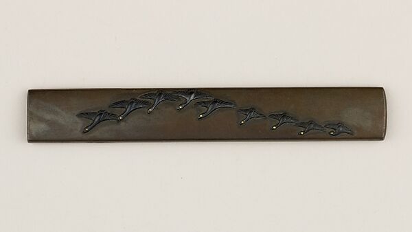 Knife Handle (Kozuka), Copper-silver alloy (shibuichi), copper, copper-gold alloy (shakudō), gold, Japanese 