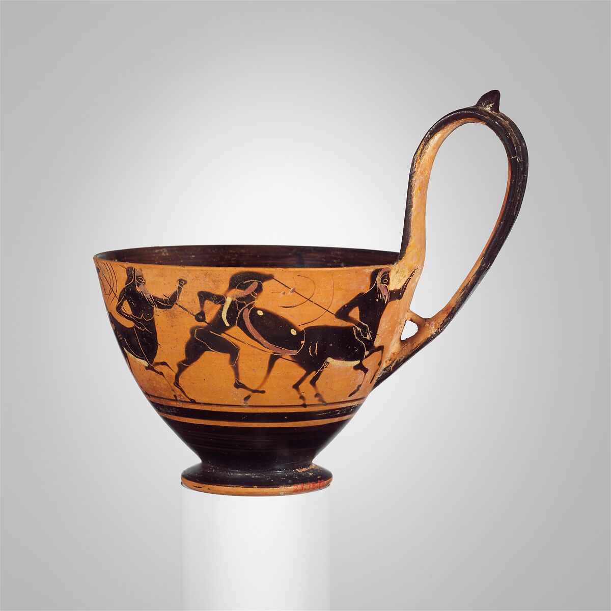 Terracotta kyathos (cup-shaped ladle), Terracotta, Greek, Attic 