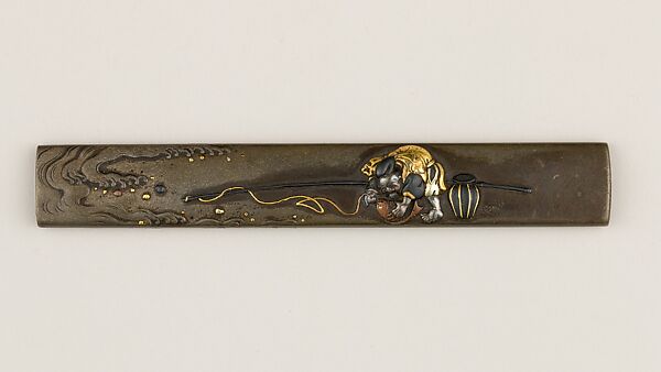 Knife Handle (Kozuka), Copper-silver alloy (shibuichi), copper-gold alloy (shakudō), gold, copper, Japanese 