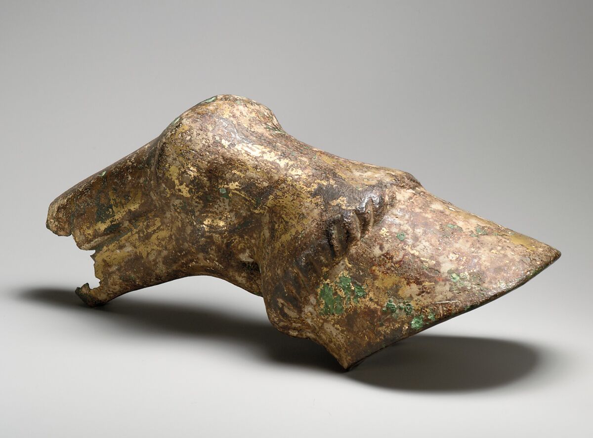 Gilt bronze horse's hoof and fetlock, Bronze, Gold, Roman 