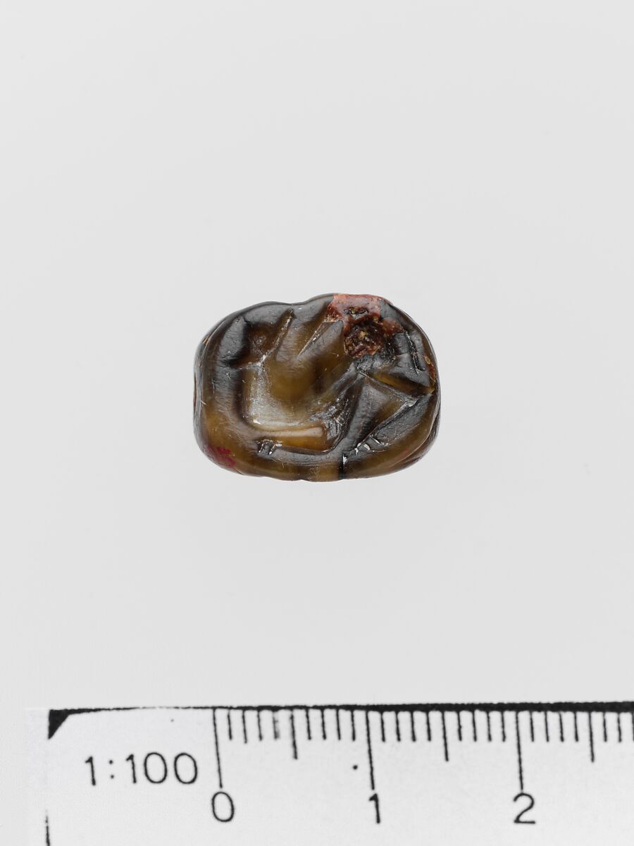 Prism, triangular seal, Steatite, Minoan