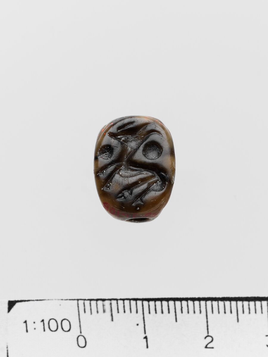 Prism, triangular seal, Steatite, Minoan