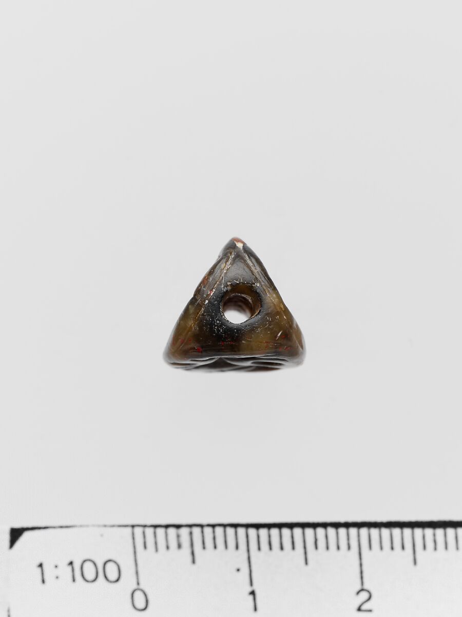 Prism, triangular seal, Steatite, Minoan
