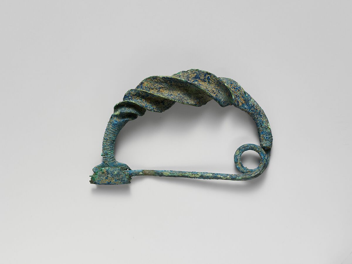 Bronze spiral-type fibula (safety pin), Bronze, Villanovan 