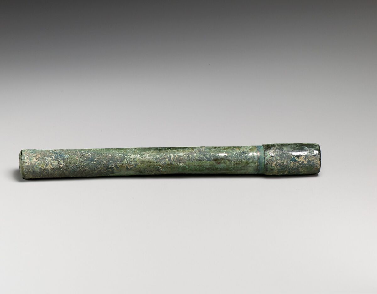 Cylinder box with lid, Bronze 
