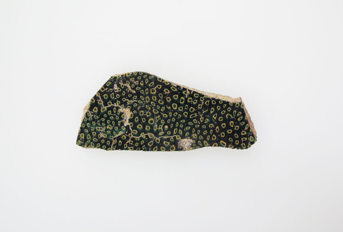 Glass mosaic fragment, Glass, Roman 