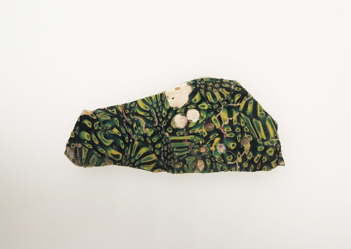 Glass mosaic fragment, Glass, Roman