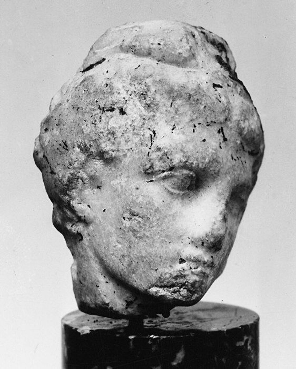 Marble head of a youth from a relief, Marble, Pentelic ?, Greek 
