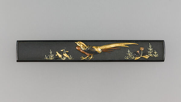 Knife Handle (Kozuka), Copper-gold alloy (shakudō), copper-silver alloy (shibuicihi), gold, copper, Japanese 