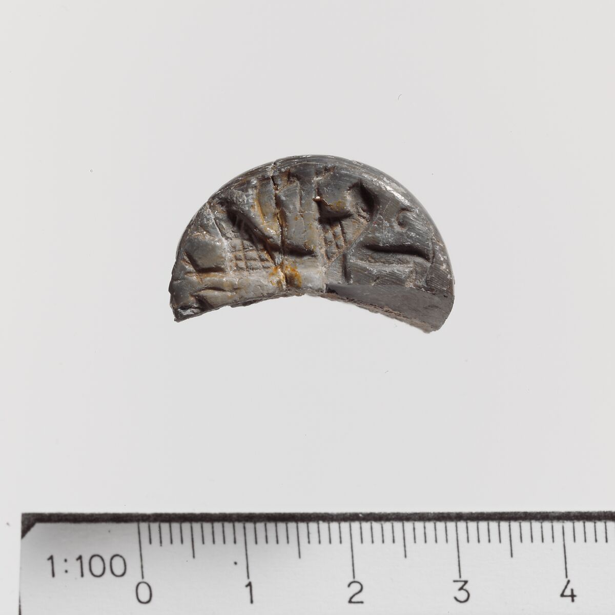 Ivory truncated conoid seal, Ivory, Minoan 