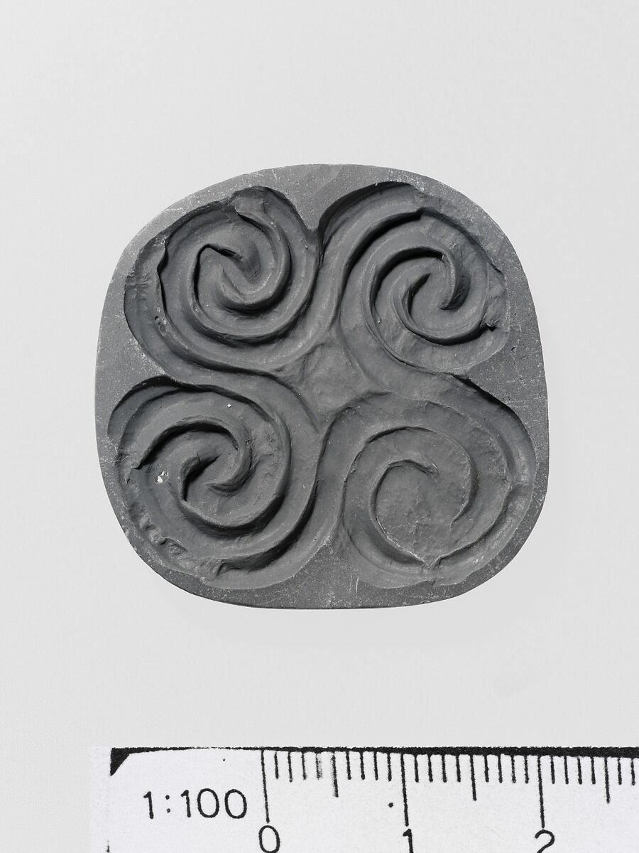 Steatite seal with bridge handle, Steatite, Minoan