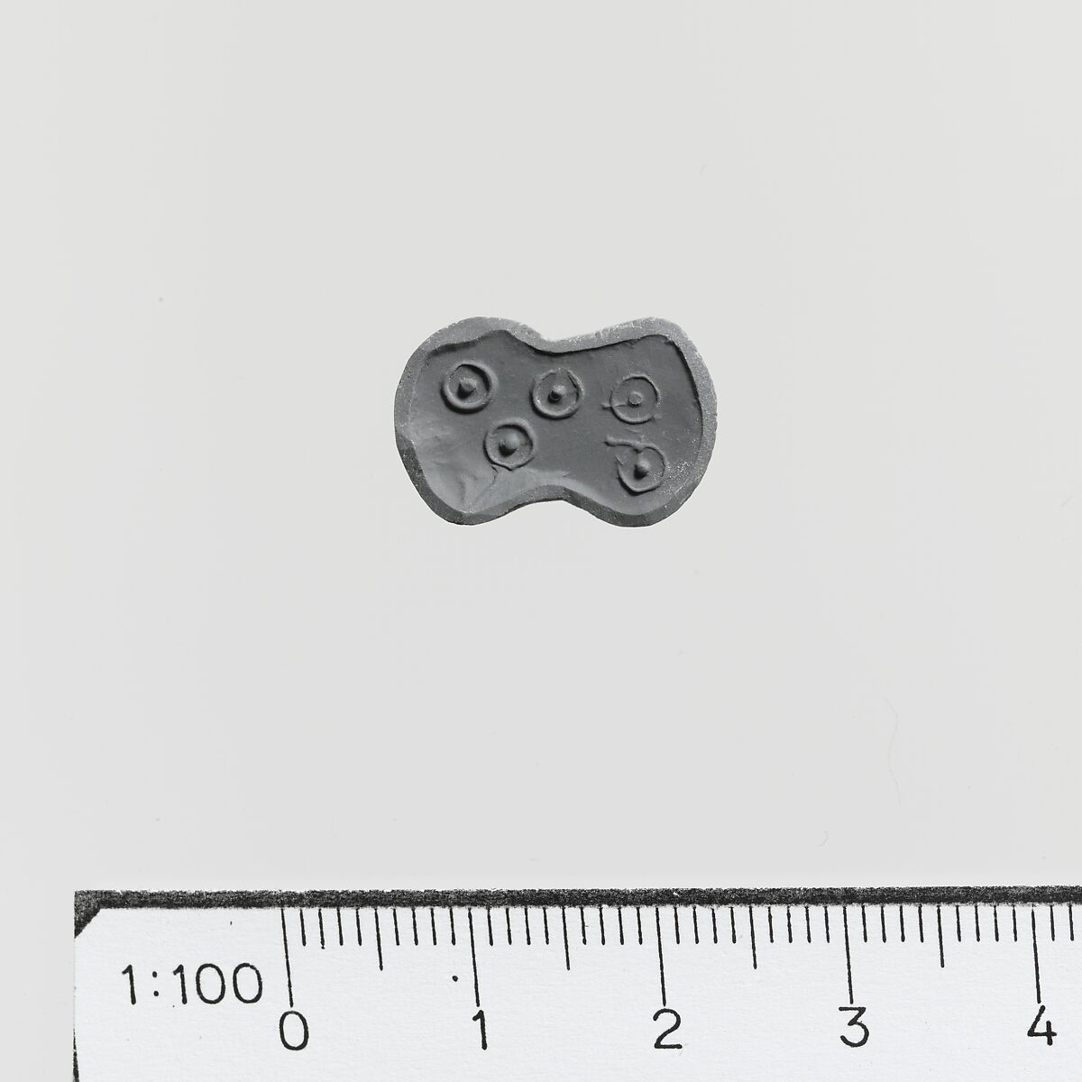 Steatite seal in the form of a double-axe, Steatite, Minoan