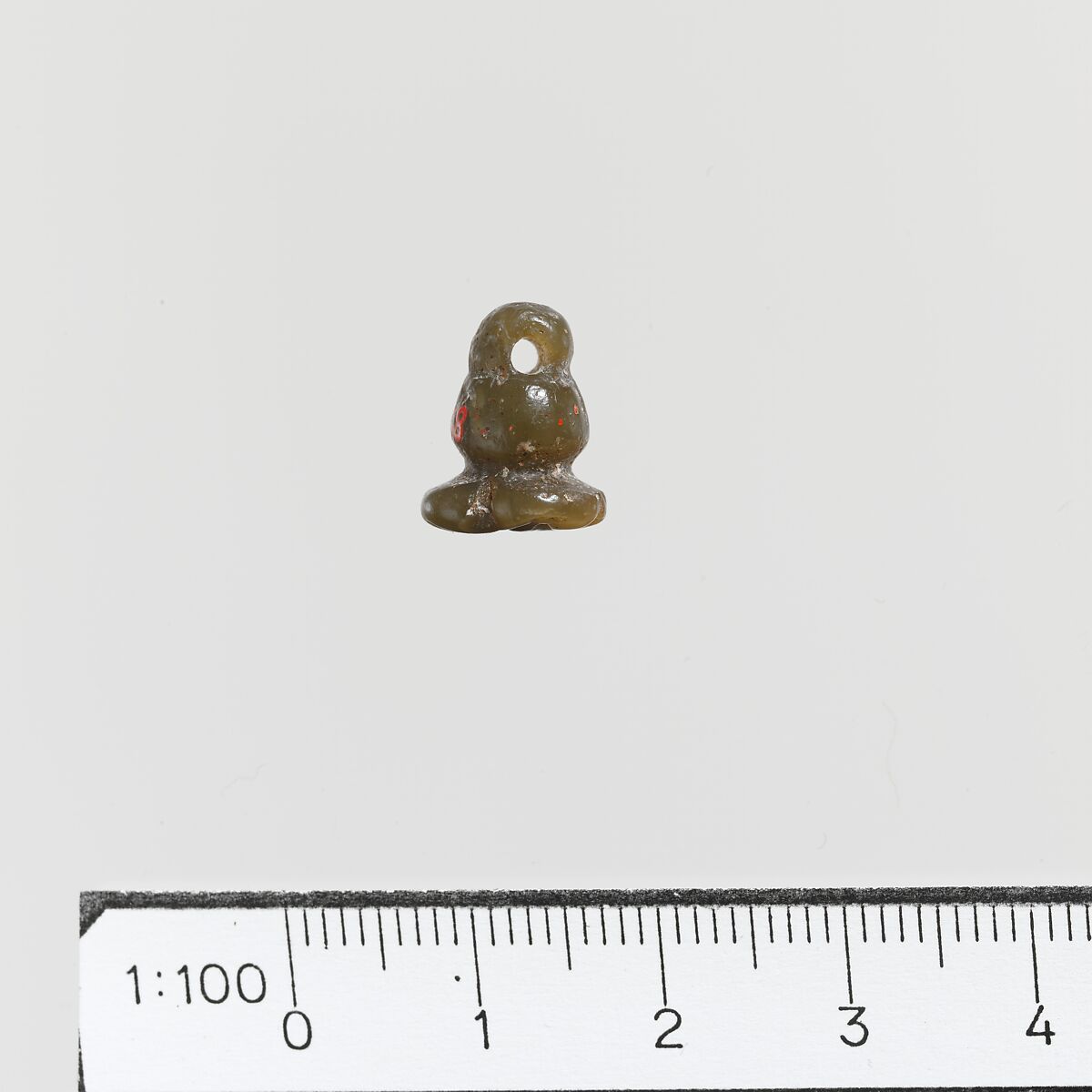 Seal, loop-handled signet, Steatite, Minoan