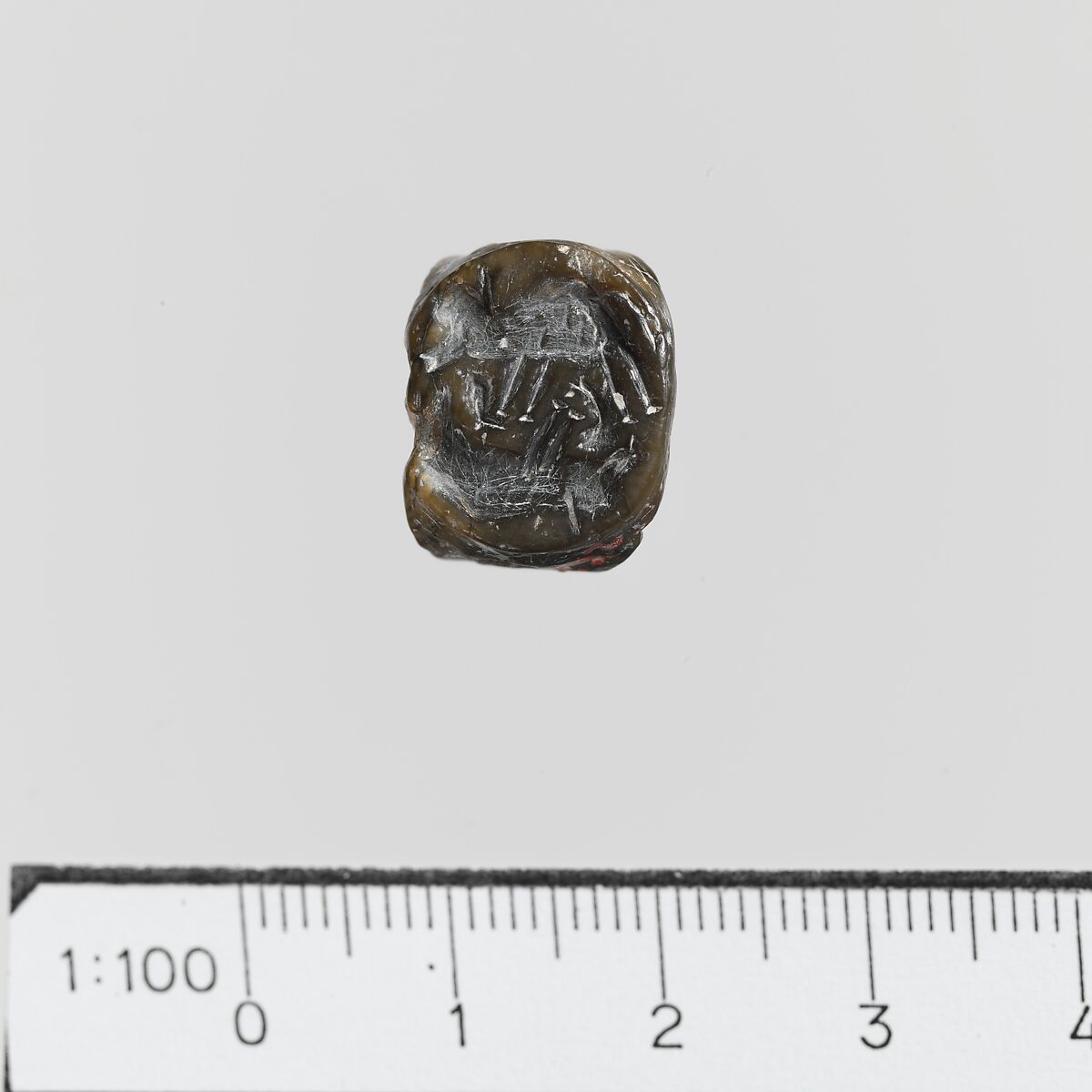 Steatite triangular prism, Steatite, Minoan