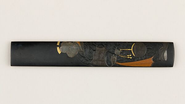 Knife Handle (Kozuka), Copper-gold alloy (shakudō), gold, silver, copper-silver alloy (shibuichi), copper, Japanese 