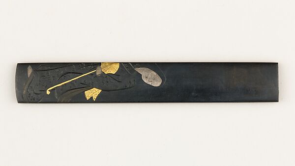 Knife Handle (Kozuka), Copper-gold alloy (shakudō), gold, silver, copper-silver alloy (shibuichi), copper, Japanese