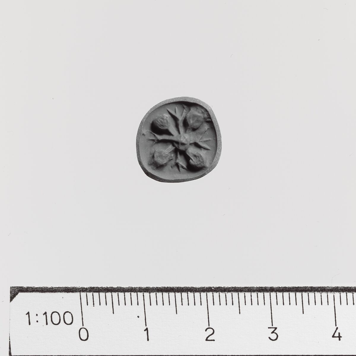 Seal, Serpentine (burnt), Minoan, Crete