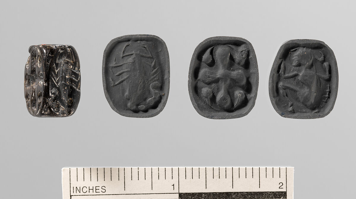 Steatite triangular prism, Steatite, Minoan