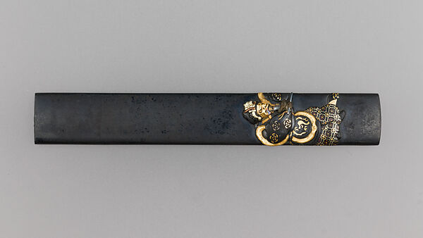 Knife Handle (Kozuka), Copper-gold alloy (shakudō), gold, copper, copper-silver alloy (shibuichi), silver, Japanese 