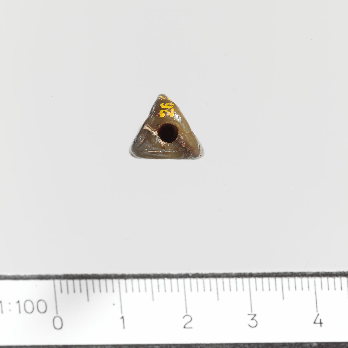 Steatite triangular prism, Serpentine, Minoan