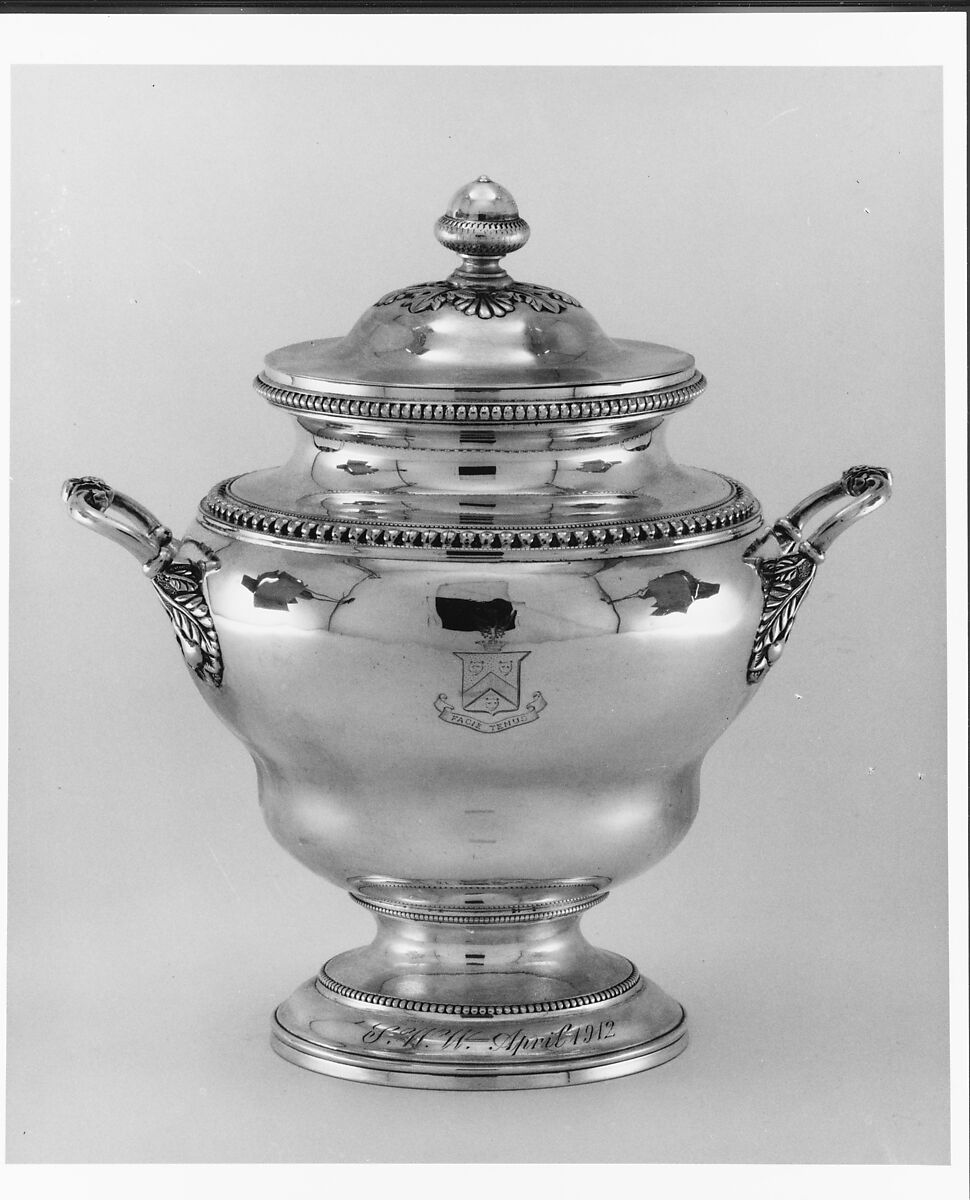 Sugar Bowl, Harvey Lewis (ca. 1783–1835), Silver, American 