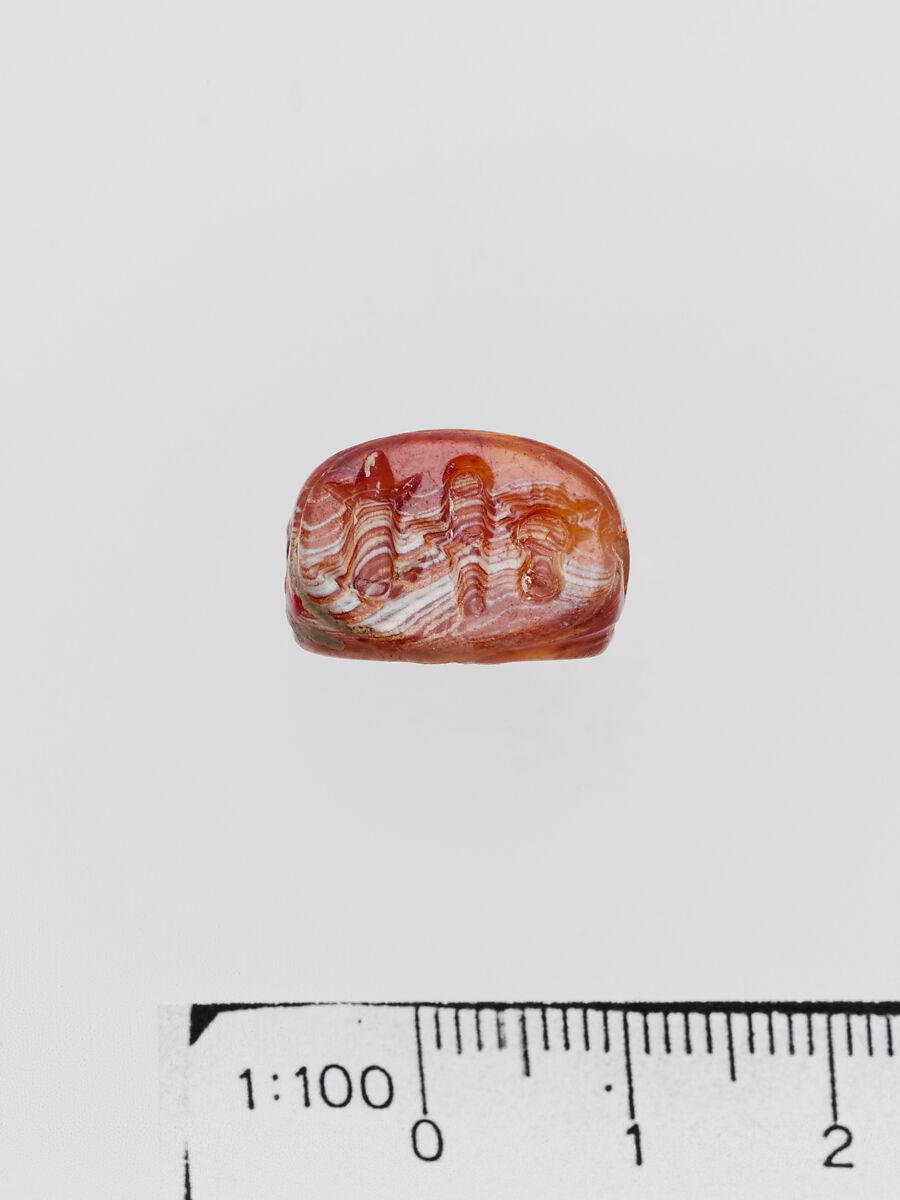 Jasper triangular prism, Carnelian agate, Minoan