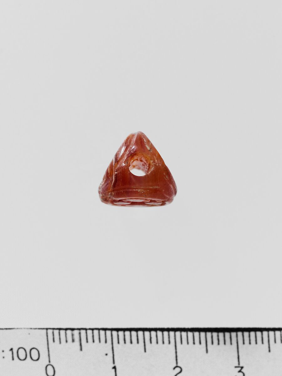 Jasper triangular prism, Carnelian agate, Minoan