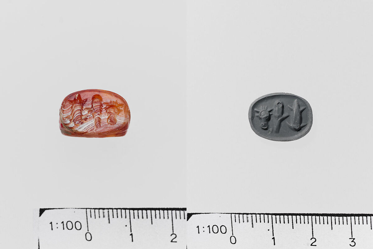 Jasper triangular prism, Carnelian agate, Minoan