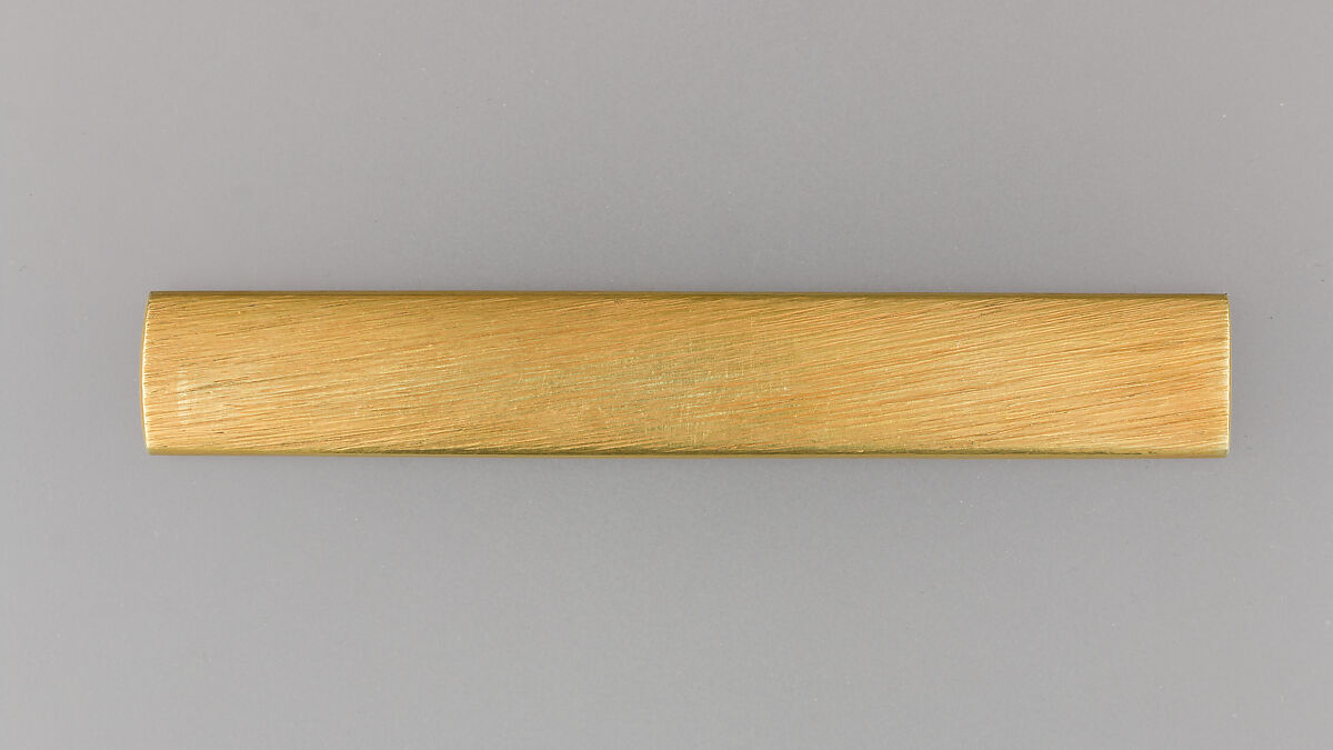 Knife Handle (Kozuka), Copper-gold alloy (shakudō), gold, silver, Japanese