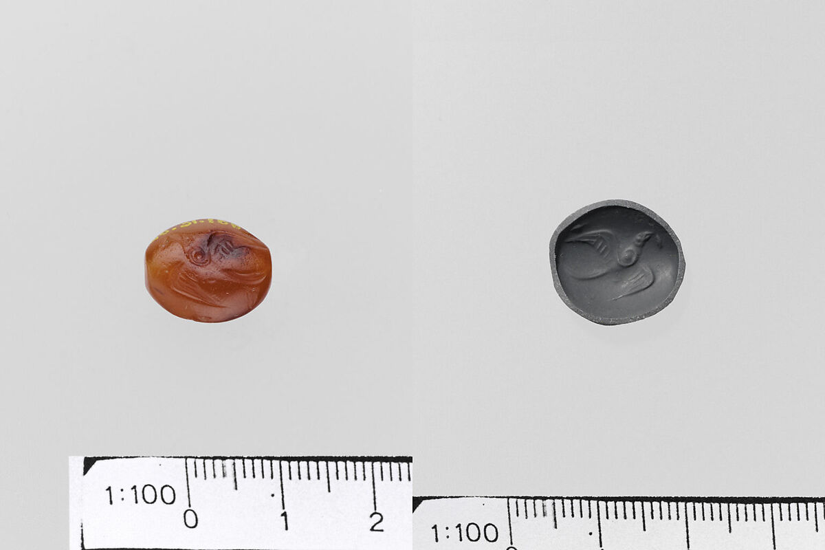 Carnelian amygdaloid seal, Carnelian, Minoan