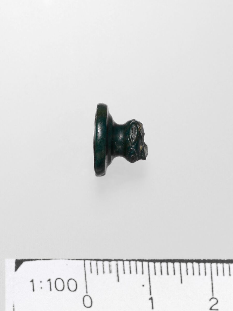 Jasper stamp seal, Glass, Minoan