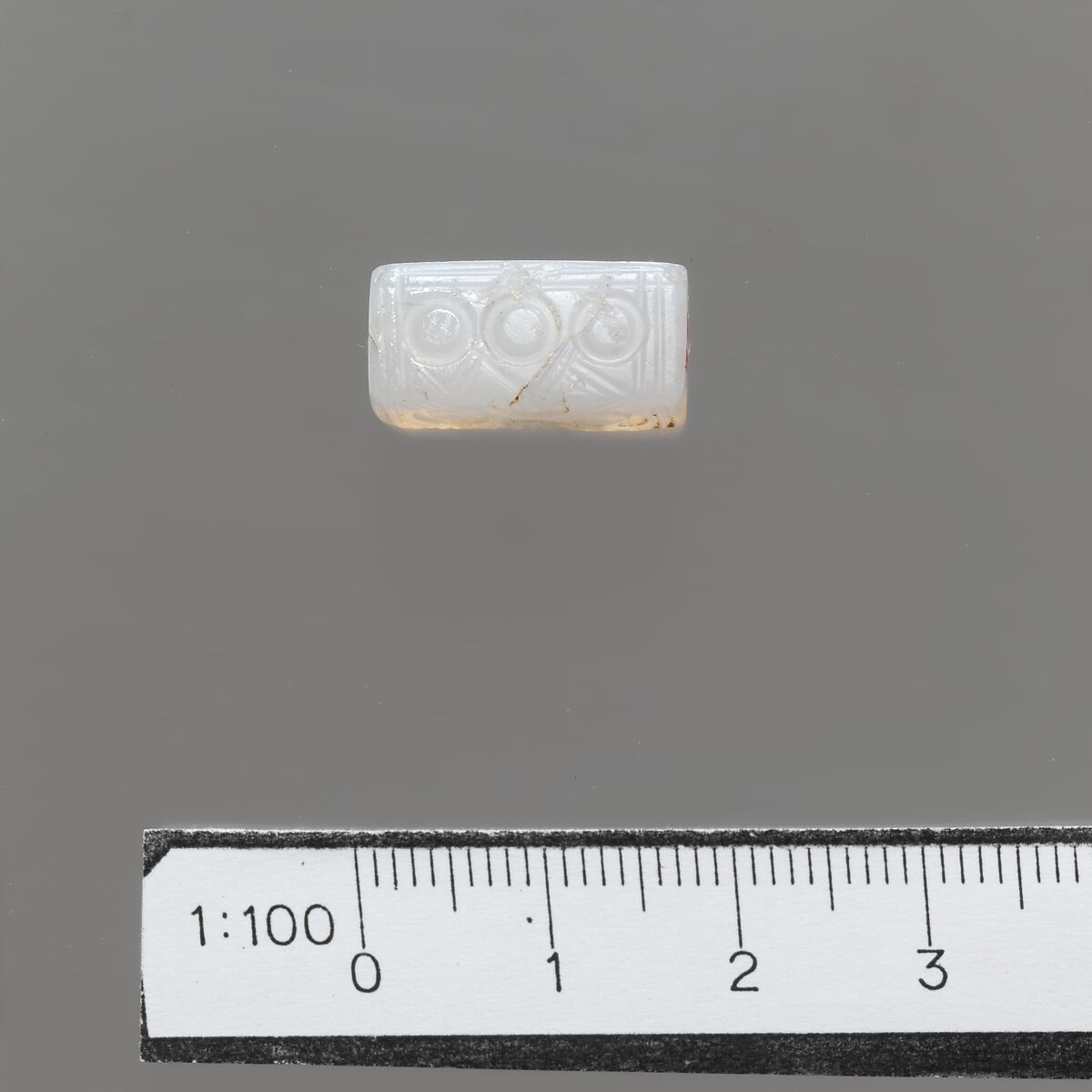 Sapphirine chalcedony rectangular prism, Chalcedony, Minoan