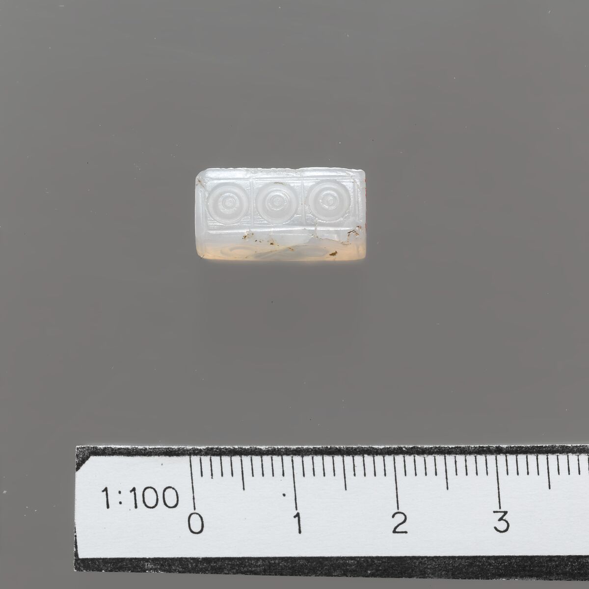 Sapphirine chalcedony rectangular prism, Chalcedony, Minoan