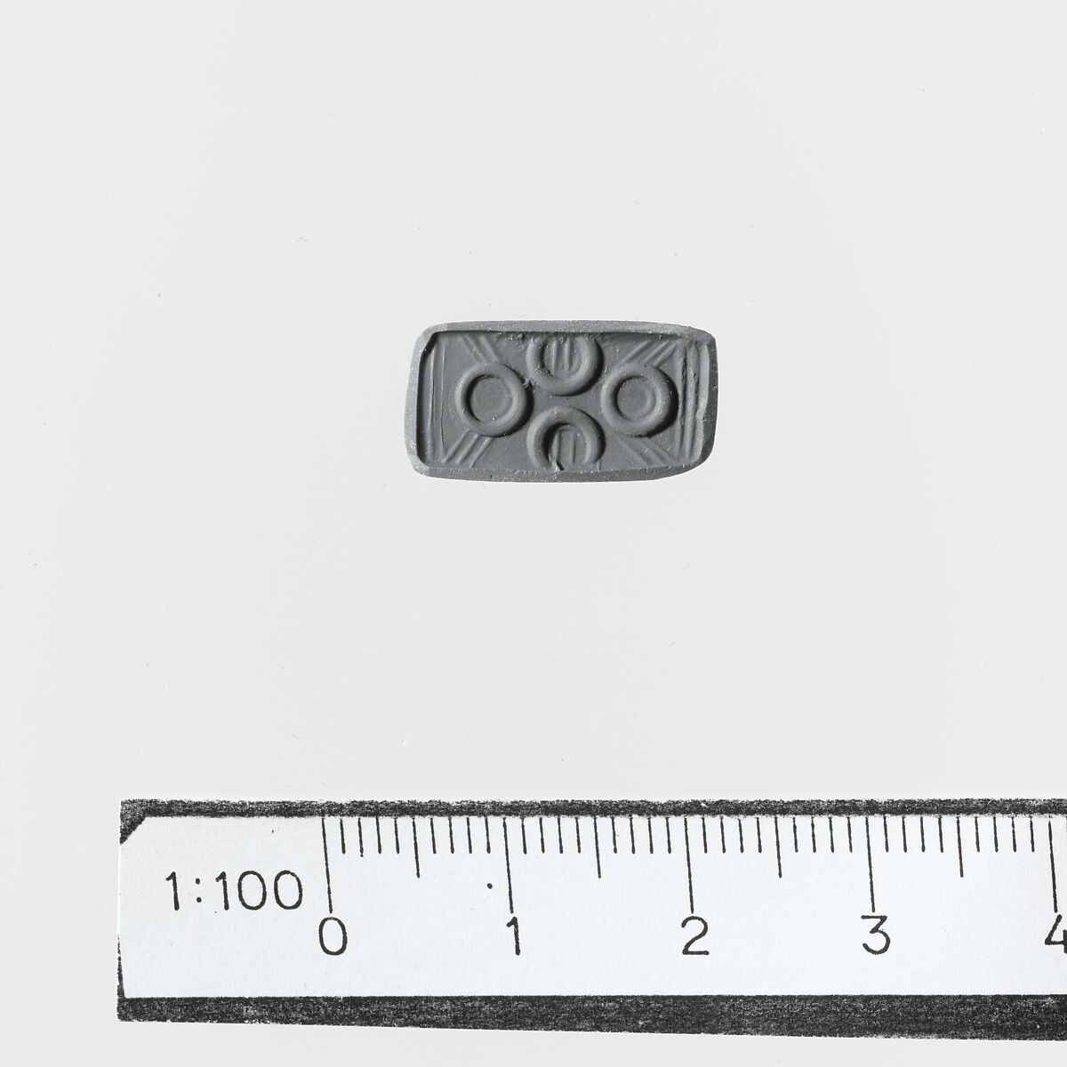 Sapphirine chalcedony rectangular prism, Chalcedony, Minoan