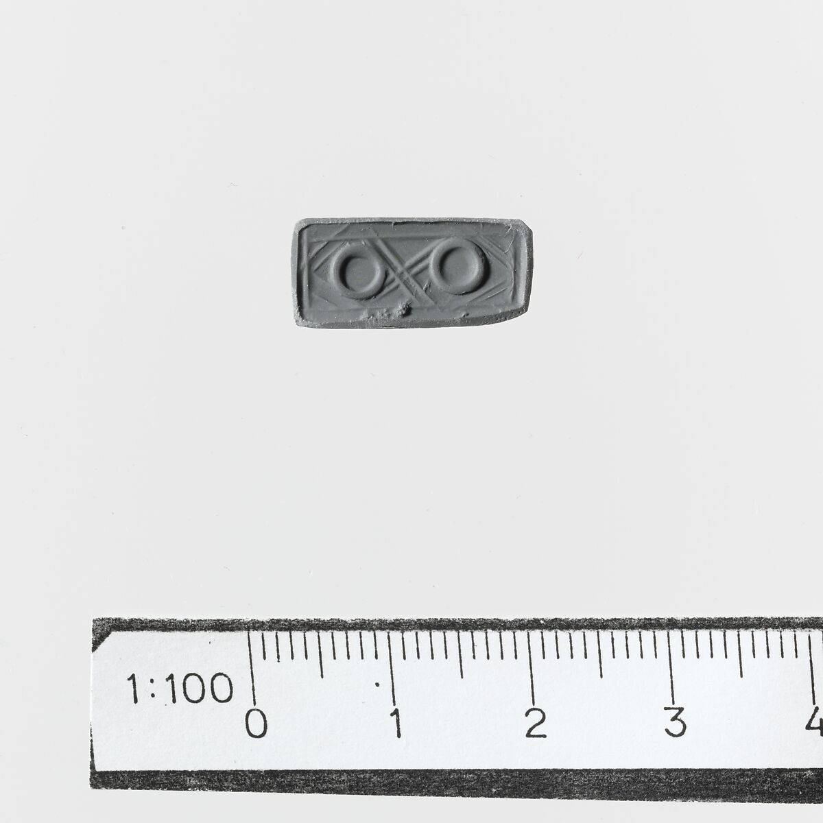 Sapphirine chalcedony rectangular prism, Chalcedony, Minoan