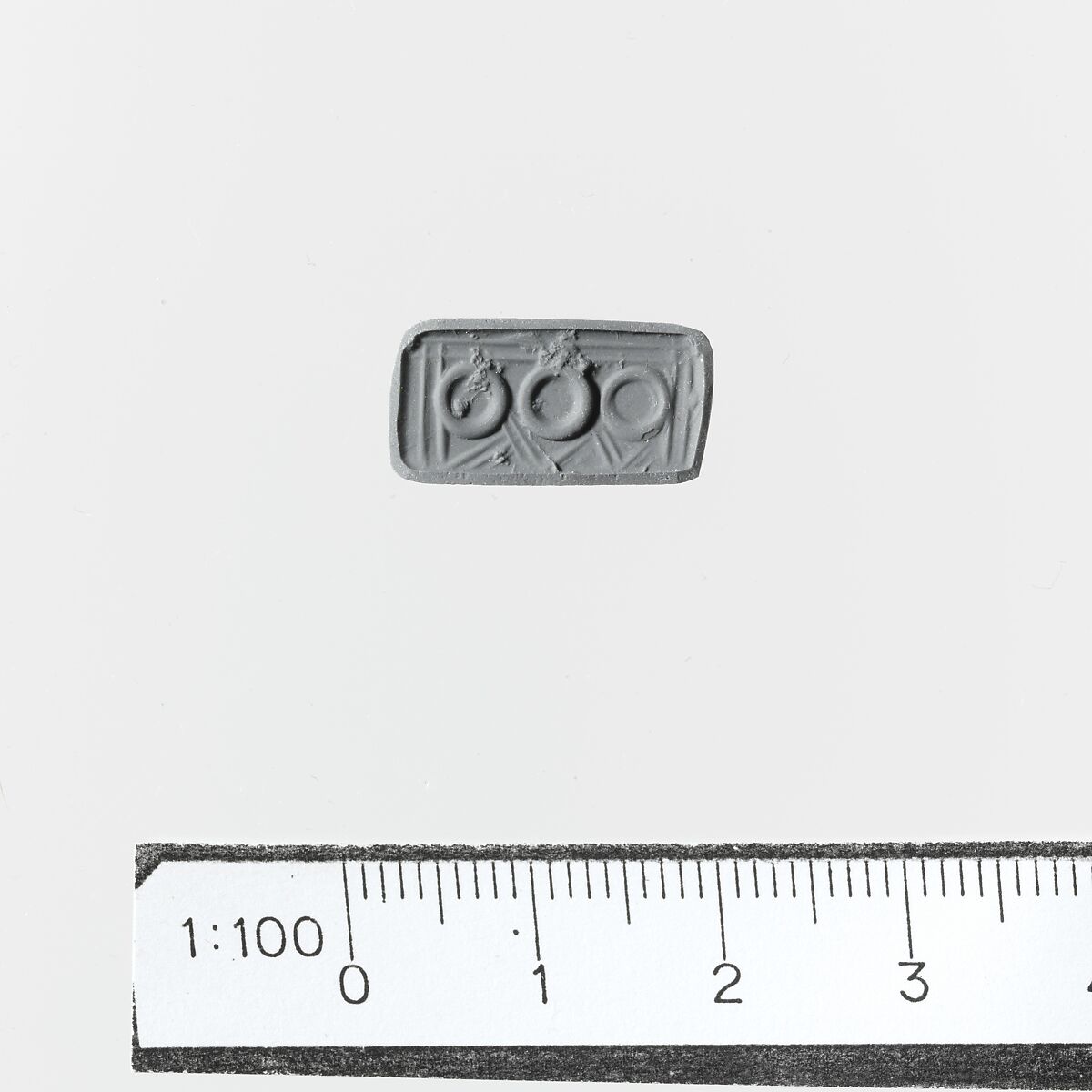 Sapphirine chalcedony rectangular prism, Chalcedony, Minoan