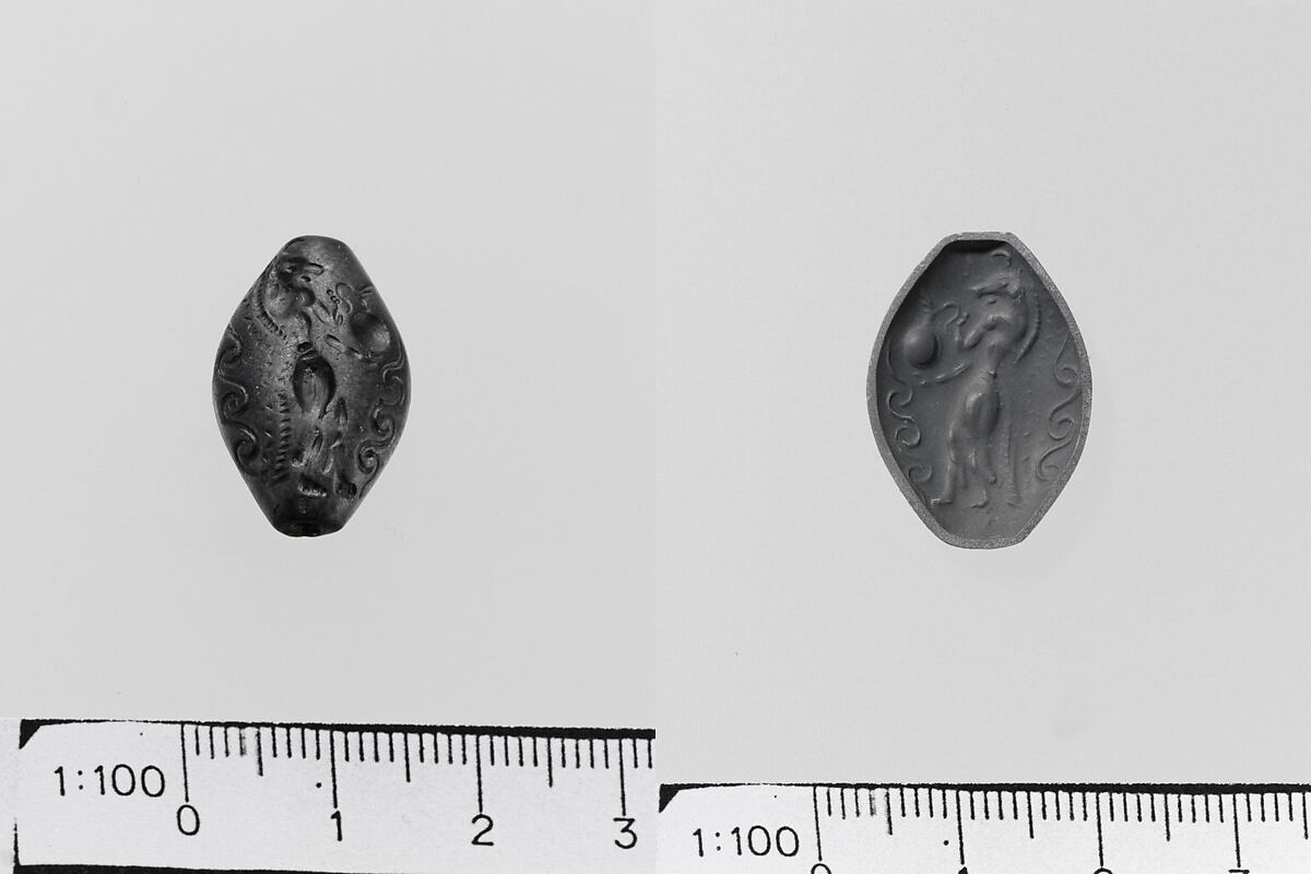 Haematite amygdaloid seal, Haematite, Minoan