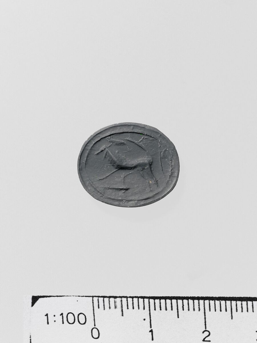 Ivory elliptical-shaped seal, Bone, Minoan