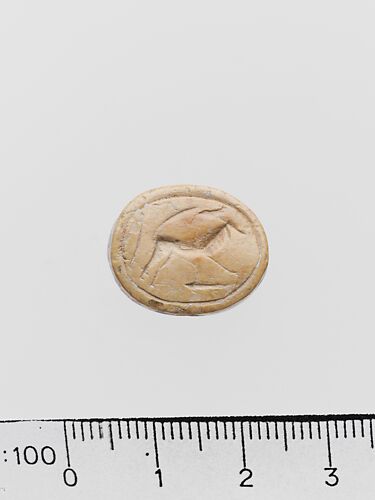 Ivory elliptical-shaped seal