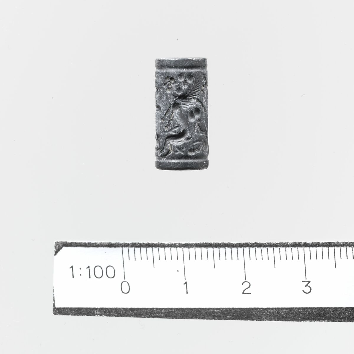 Haematite cylinder seal, Haematite, Minoan, Aegeo-Cypriot 