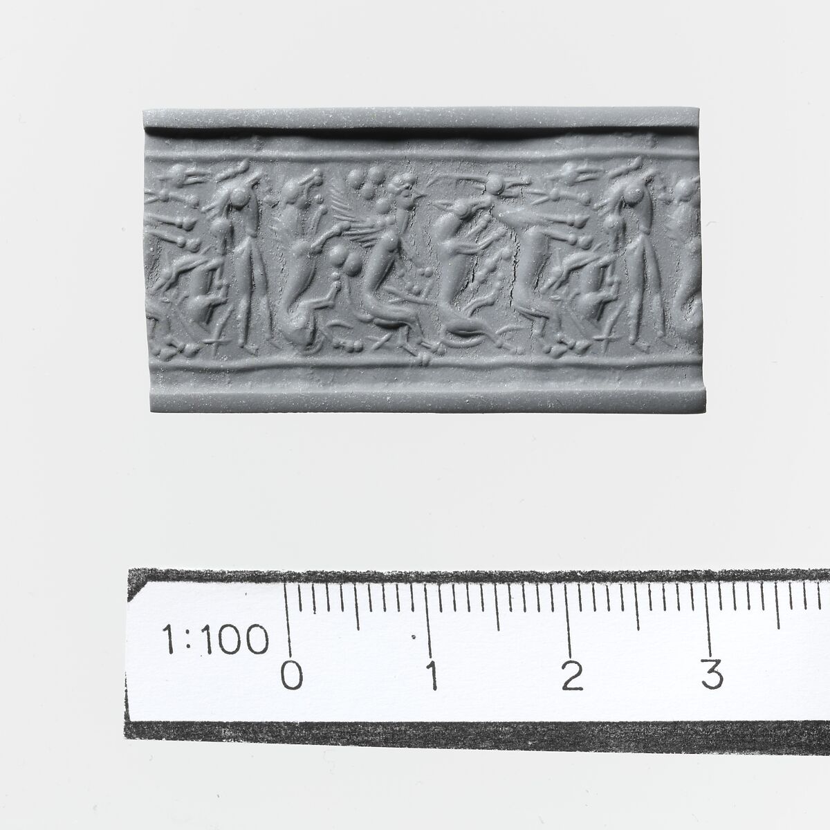 Haematite cylinder seal, Haematite, Minoan, Aegeo-Cypriot