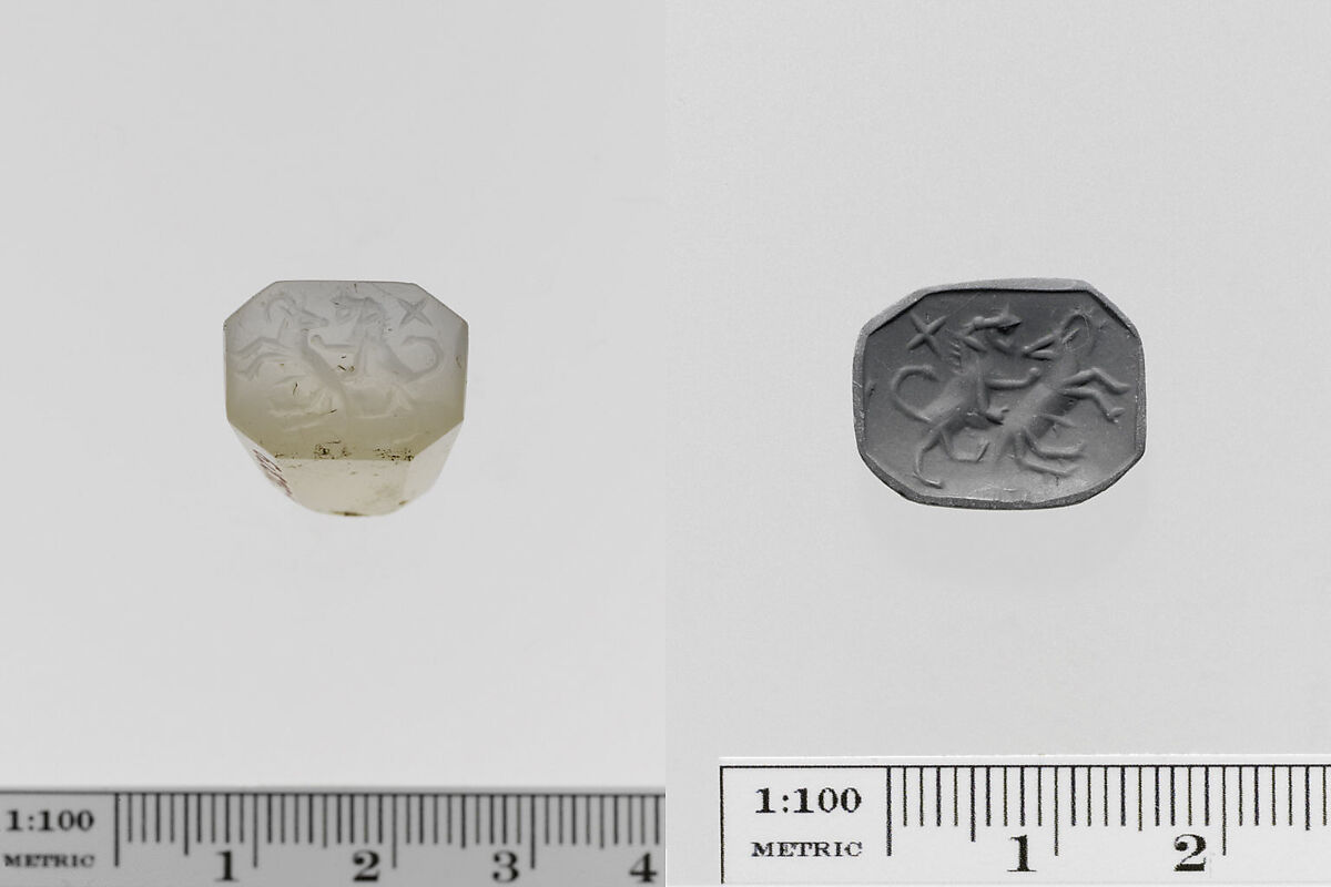 Chalcedony eight-sided cone, Chalcedony, Greek