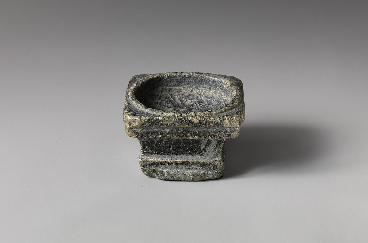 Steatite miniature offering table, Steatite, Minoan 