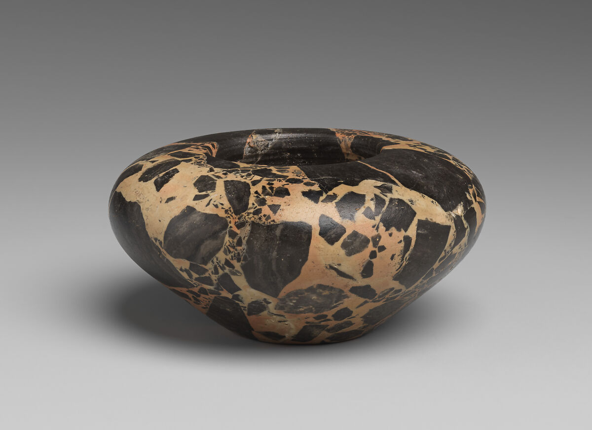 Breccia bird's-nest bowl, Marble, Breccia, Minoan 