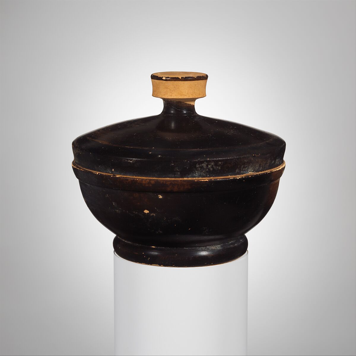 Terracotta covered bowl, Terracotta, Greek, Attic 