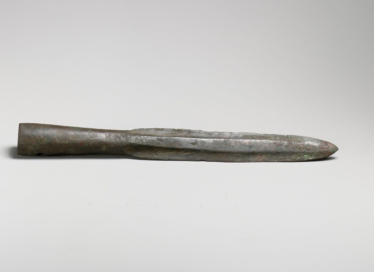Bronze spearhead, Bronze, Minoan 